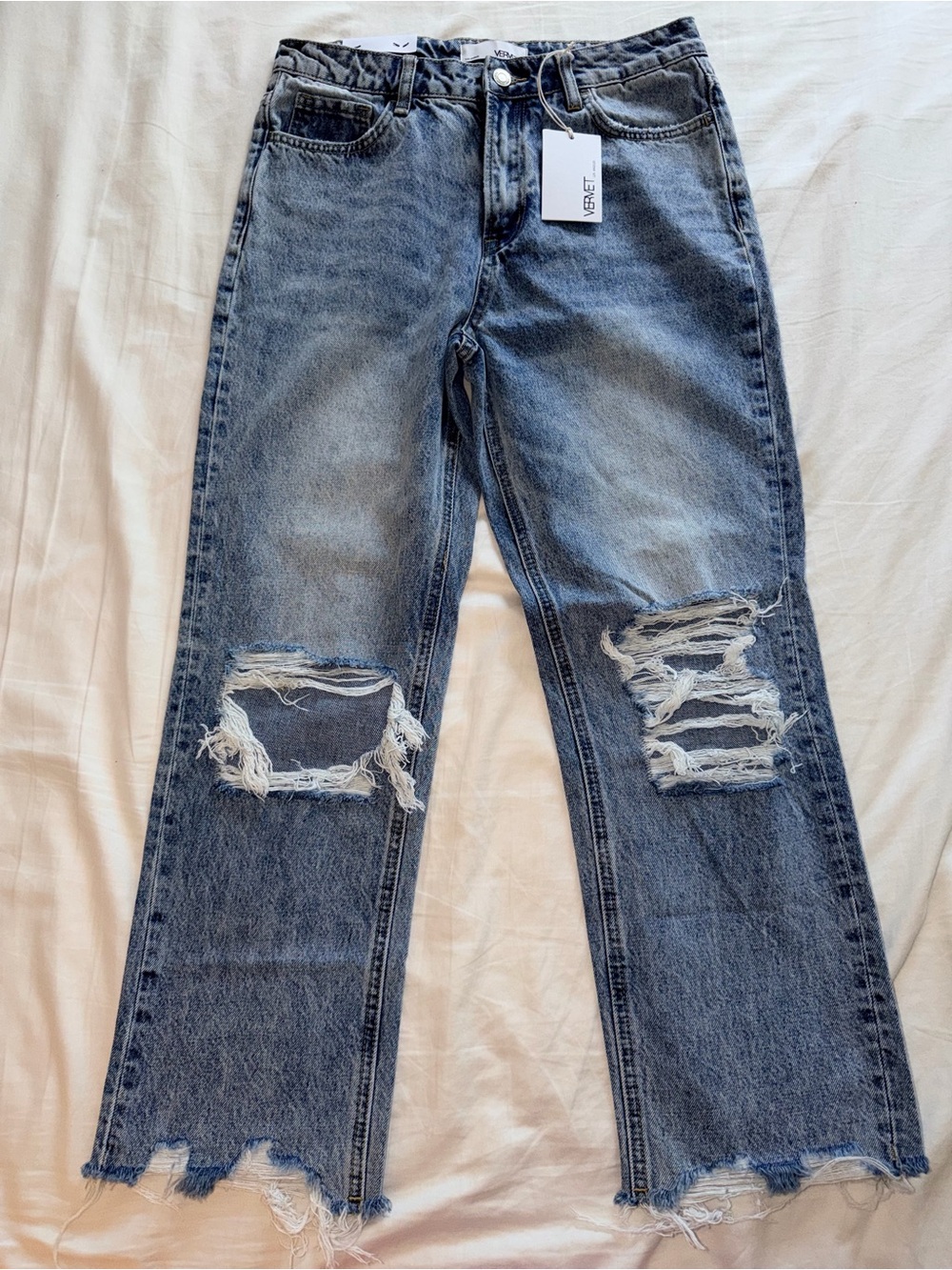 Vervet Distressed Mom Rigid High Rise Jeans - Picture 13 of 15